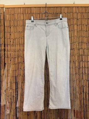 Eileen Fisher Light Gray Boot-Cut Jeans